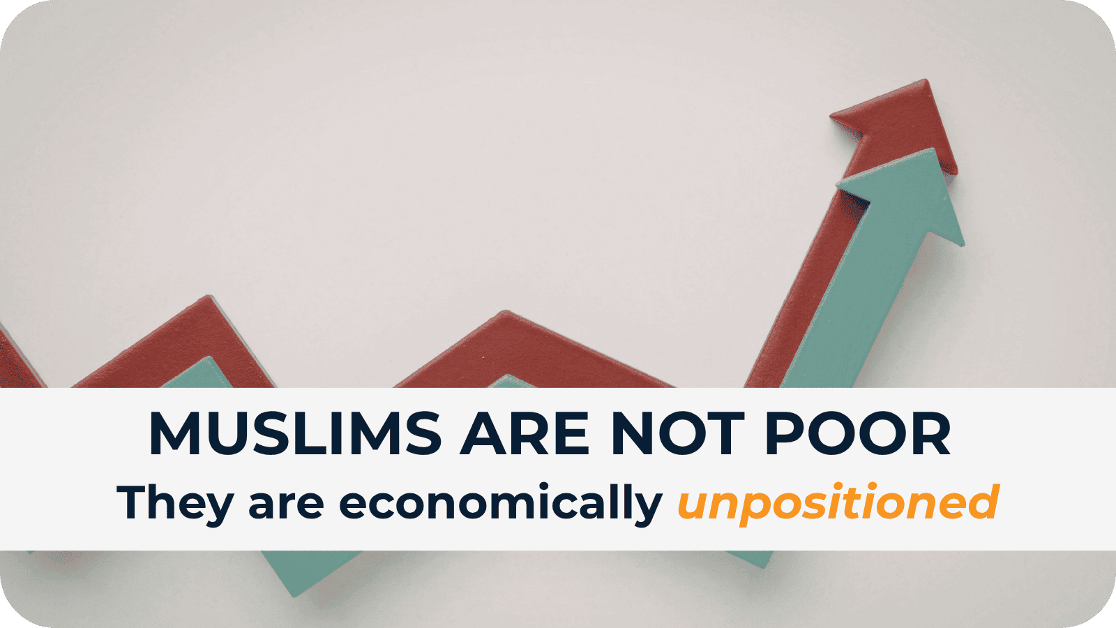 Muslims are not poor. They are economically unpositioned.